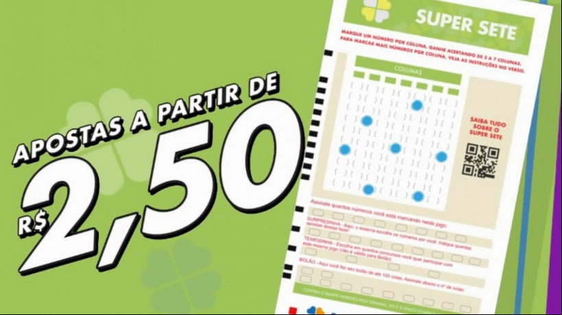 Resultado da loteria Super Sete, concurso 703, hoje, sexta-feira, 06 de junho de 2025 (06/06/25). O prêmio é de R$ 1,35 milhão 
