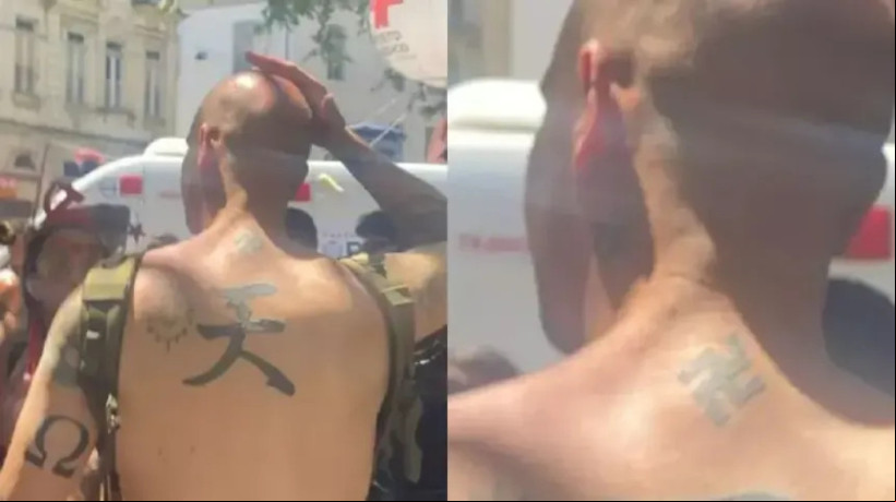 Estrangeiro com tatuagem de suástica é agredido e expulso de bloco de rua no Rio de Janeiro