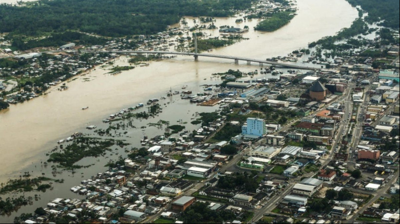 Em 2021, as cheias do rio Joruá atingiram uma média 48% a mais do que o esperado para o período