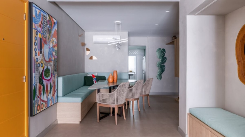 O canto alemão é a escolha perfeita para criar espaços versáteis e funcionais (Projeto: Cristiane Schiavoni Arquitetura e Decoração | Imagem: Rafael Renzo) 
